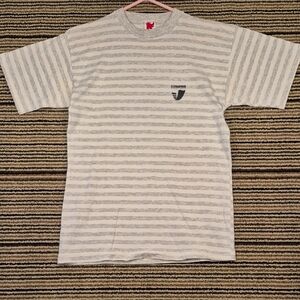 CONVERSE Energy Wave Grey White Striped Cotton USA Mens‎ XL Shirt VTG